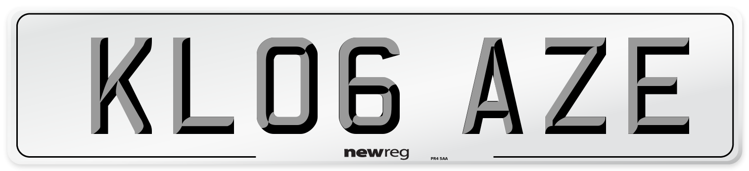 KL06 AZE Number Plate from New Reg